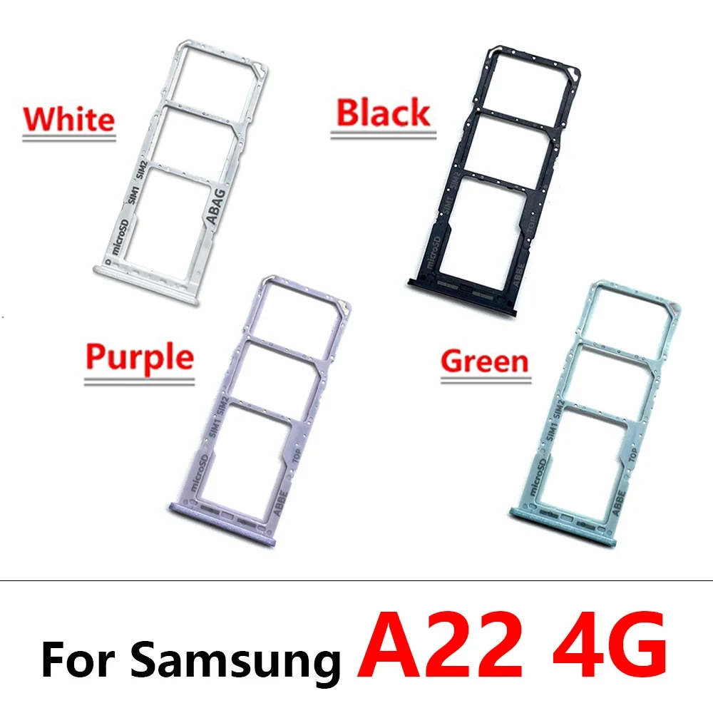 Adaptador de soporte de ranura de bandeja de tarjeta SIM, accesorios para Samsung A22, A32, 4G, 5G, piezas de repuesto