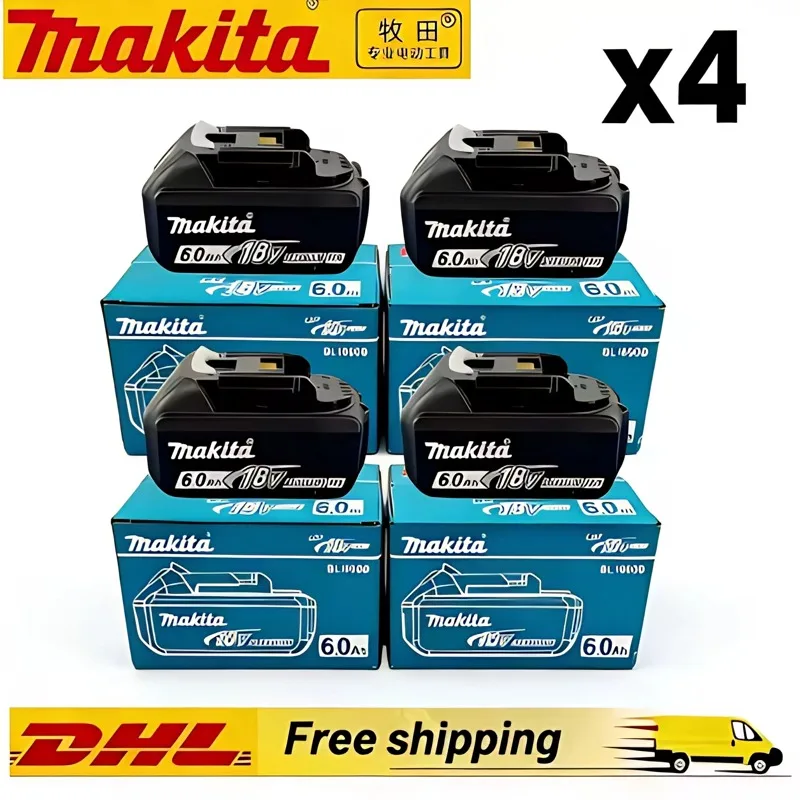 

2026 New Makita 18V 6.0 Rechargeable Lithium-Ion Battery with LED Indicator, High Capacity for Makita Cordles Power Tool Battey