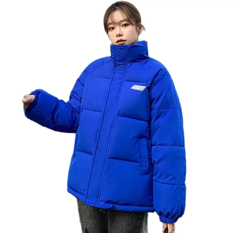 

Winter Klein Blue Cotton Women's New Korean Version Of The Bread Autumn And Winter Coat Thickened Cotton Tide