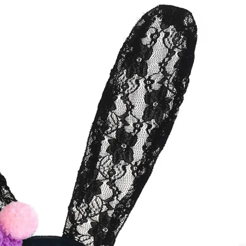 Girl Pompoms Fun Hairbands Pompoms Lace Hair Hoop for Photo Studio Photo Props