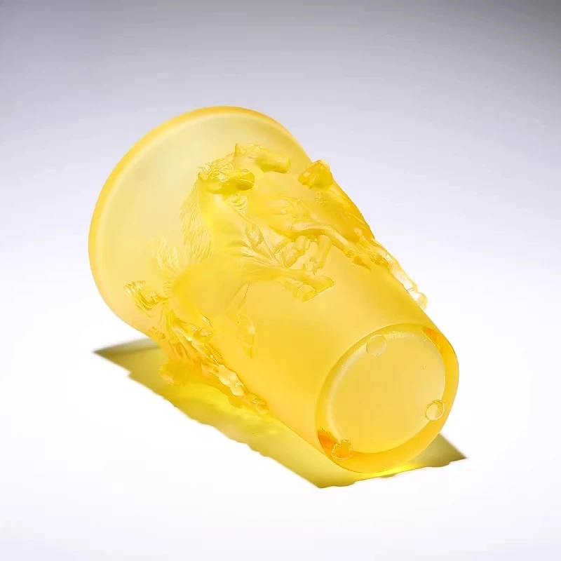 Sternzeichen-Maskottchen, antikes glasiertes Pferdevase-Ornament