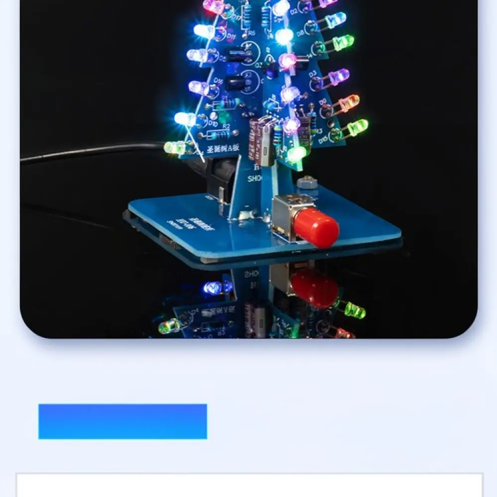 Colorful LED Christmas Tree Electronic DIY Soldering Kit Practice Exercise Hobby Craft Desk Decorative Light
