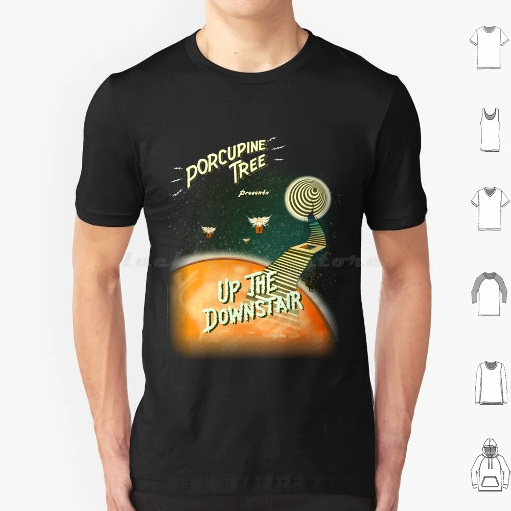 Porcupine Tree-Up The Downstair (Retro) Camiseta Tamanho Grande 100% Algodão Porcupine Tree Progressive Prog Porcupine Steven Band