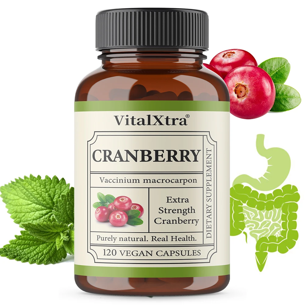 

Органические клюквенные капсулы-50:1, концентрат, уравнений, 500 мг свежей клюквы для здоровья и очищения почек.