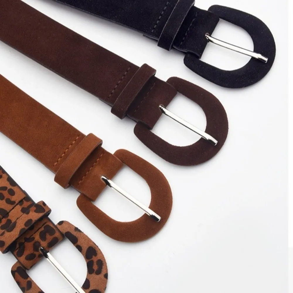 مادة جلد الغزال حزام للنساء تصميم بسيط خمر نمط الزخرفية حزام مشبك إغلاق الراقية الشعور حزام عريض فستان مطابقة