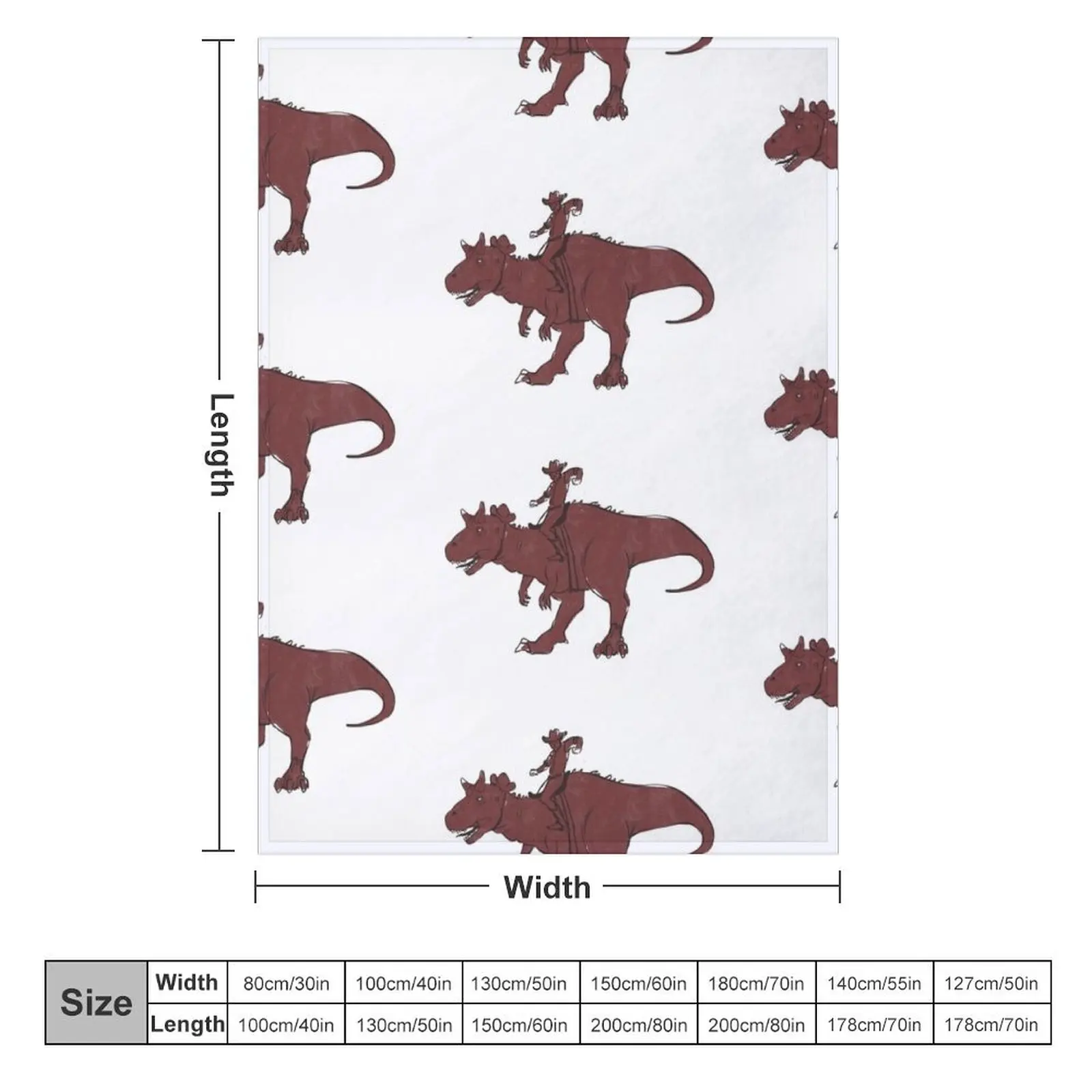 Cowboy Carnotaurus Throw Blanket Thins Decoratives Camping Designers Blankets