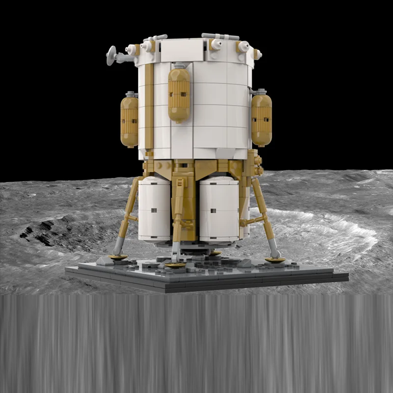 مارك 1 القمر الأزرق باثفايندر القمرية لاندر نموذج MOC قوالب بناء معدات الحرب وحدات التكنولوجيا هدايا عطلة ألعاب أطفال