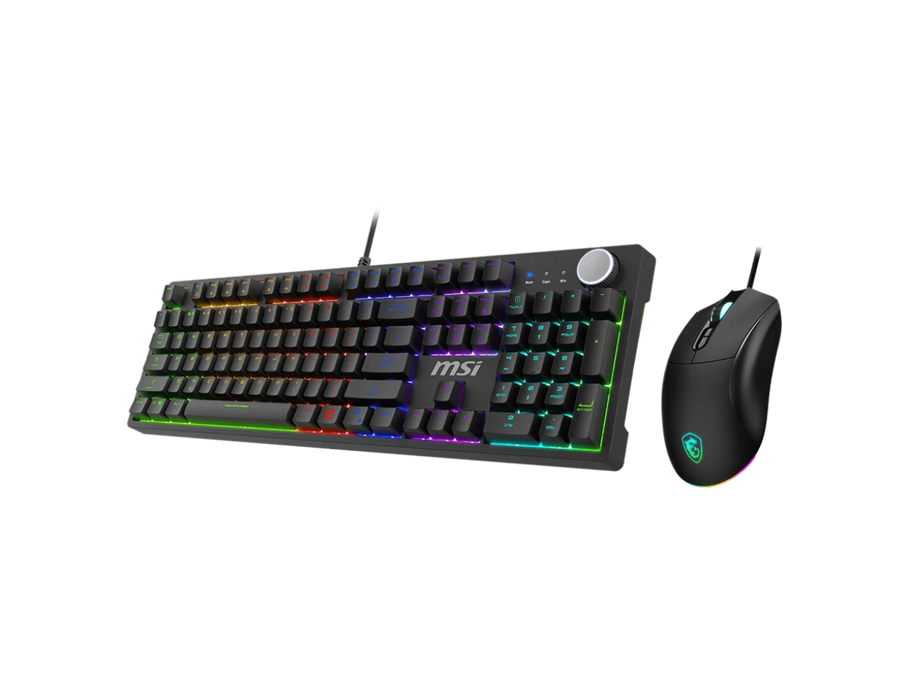 MSI Forge GK320 Combo RED US - Gaming RGB Keyboard & Mouse Set, Full Keys Anti-Ghosting, 12,800 DPI Optical Sensor, 13-Mode RGB, up to 12,800 DPI, Black