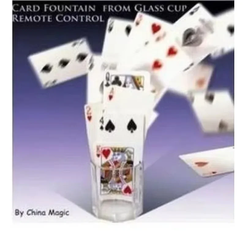 Card Fountain From Glass Cup Remote Control Magic Tricks Find Select Card Magie Stage Illusions Gimmick Props Mentalism Comedy