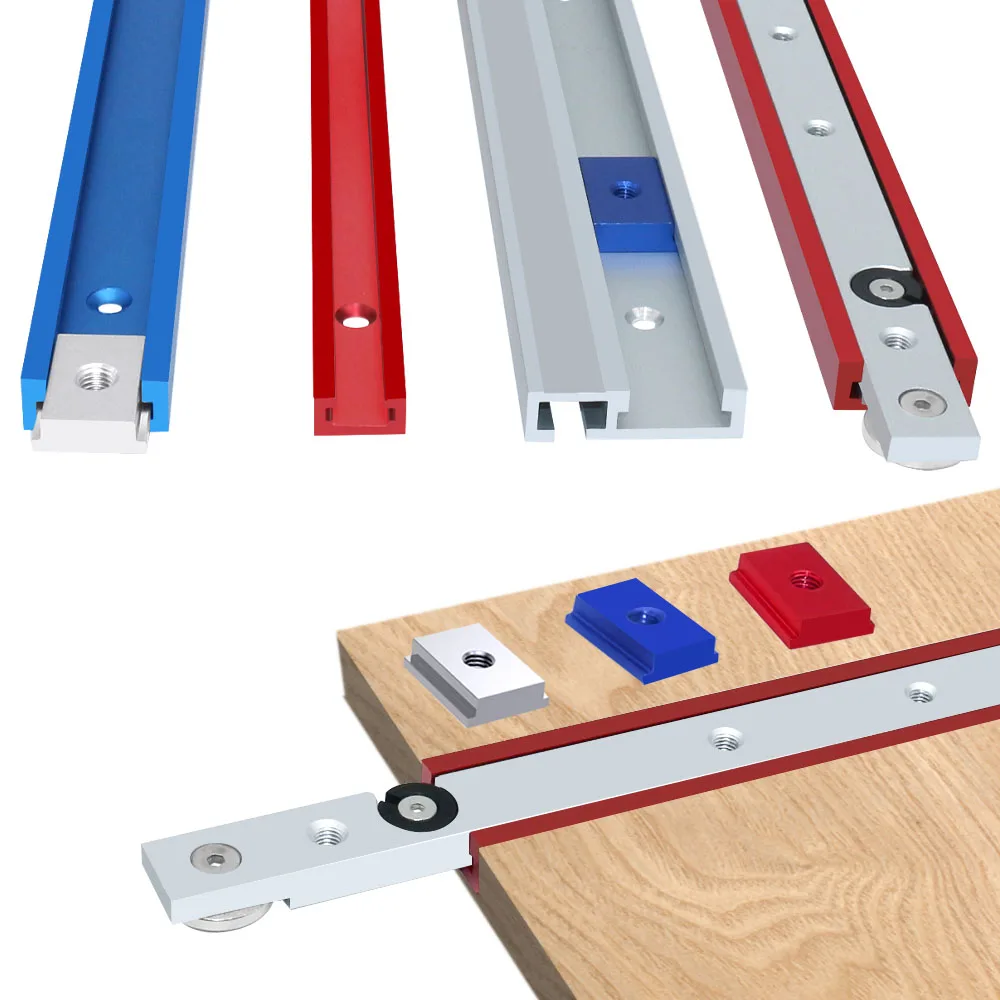 T-Schienen aus Aluminiumlegierung, Holzbearbeitung, T-Schiene, Gehrung, T-Stange, T-Nut, T-Schieber, T-Schraubenbefestigung, Tischkreissäge, Gehrungslehre, Befestigungsstange – Detail 6