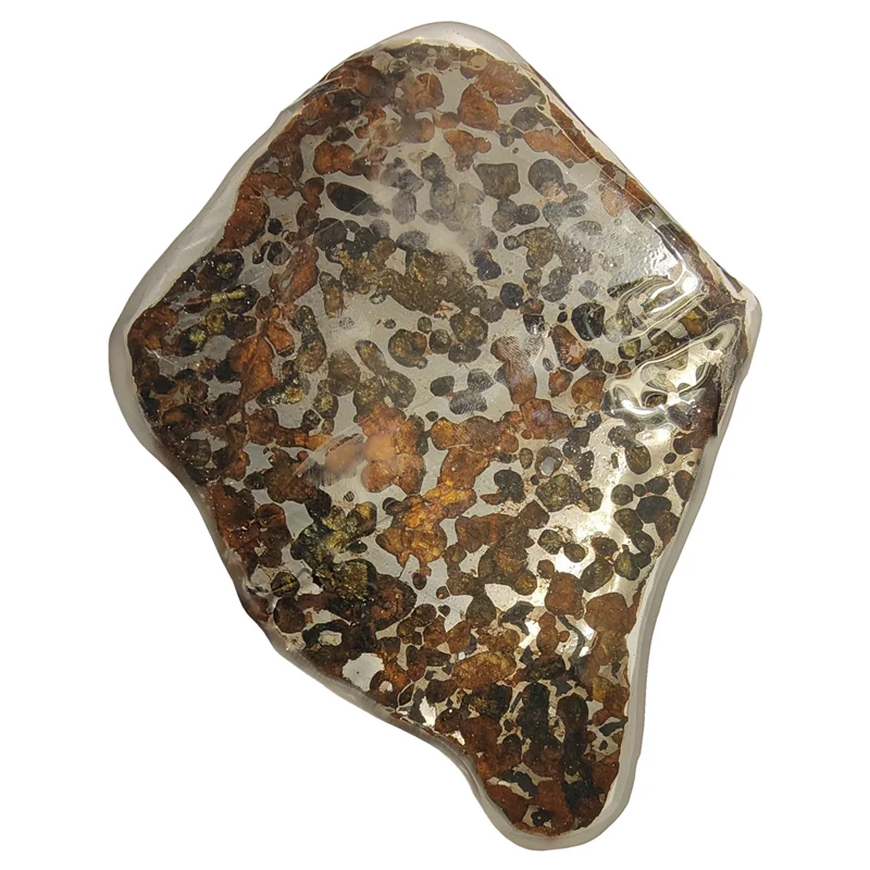 Perfect Kenya Olive Meteorite 161.4g Olive Meteorite Large Slice Specimen Natural Meteorite Material Ornament