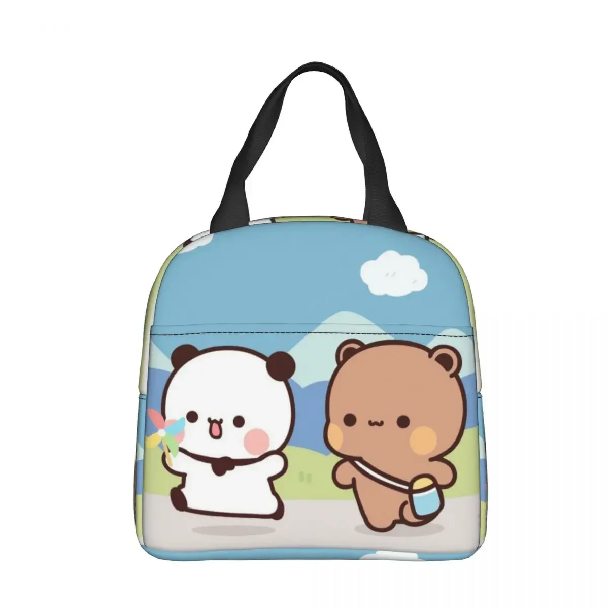 Dudu Bear And Bubu Panda borsa termica per il pranzo borsa termica per il pranzo contenitore portatile Tote Lunch Box uomo donna lavoro all\'aperto