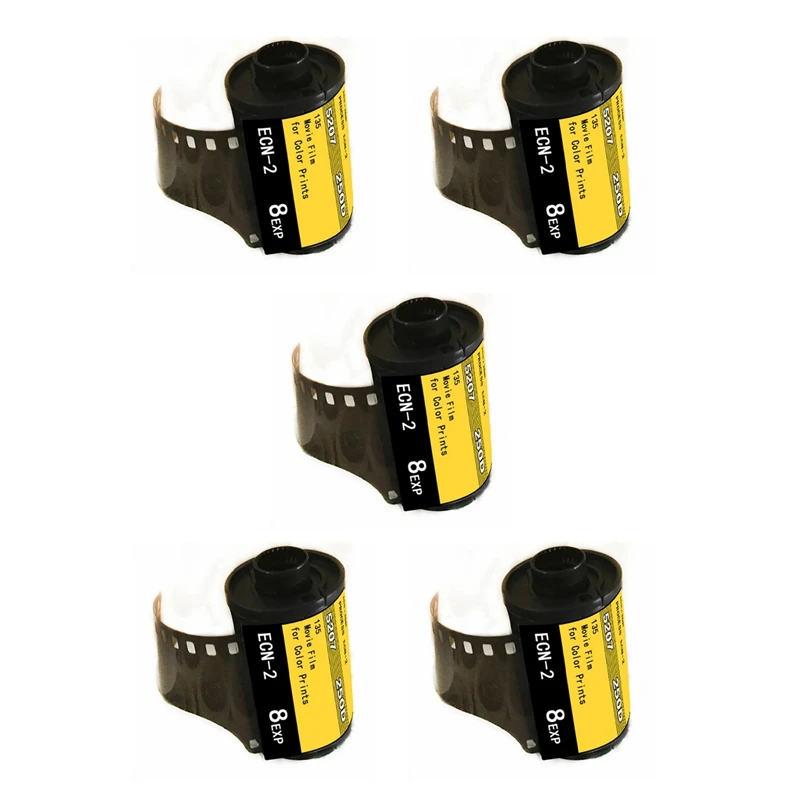 5Pcs 35Mm ECN-2 Color Film Negative Film 35Mm 8EXP Camera Color Film Roll For 135 Cameras NT Type-135 Color Film