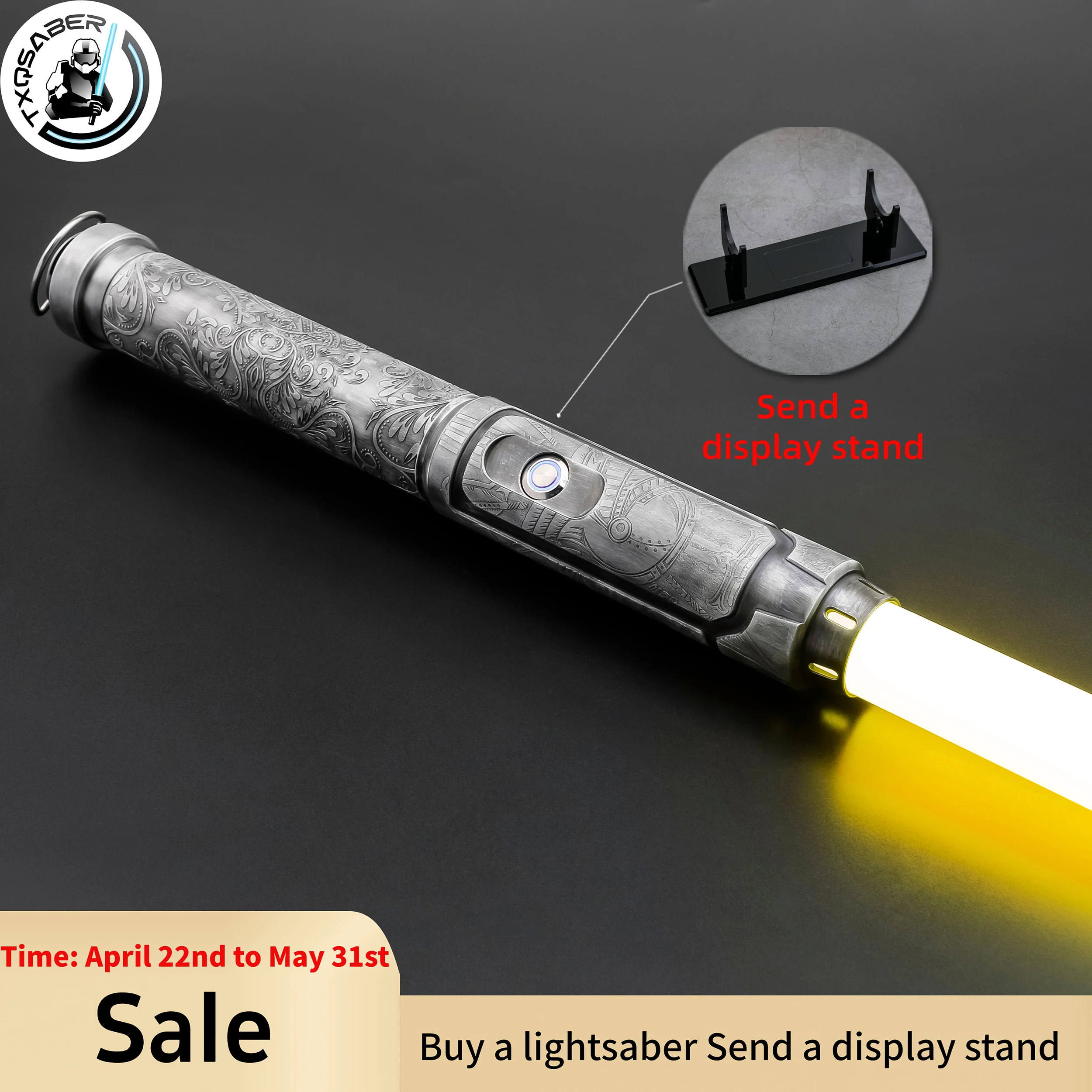 

TXQSABER Neo Pixel Lightsaber Heavy Dueling SDRGB Laser Sword Jedi Metal Hilt FOC Smooth Swing 12 Colors Changing Cosplay Toys