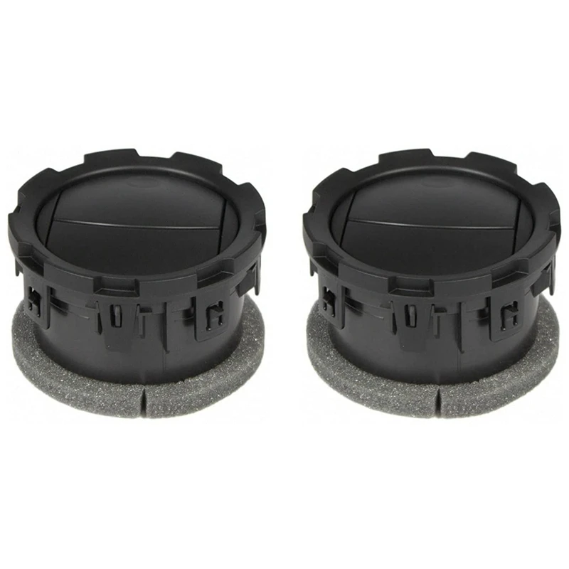 Set Of 2 Dash Board Air Vent/HVAC Vent Fits For 11-16 Ford F-250 F-350 F-450 F-550 (Black), BC3Z-19893-AA, 75302B-2