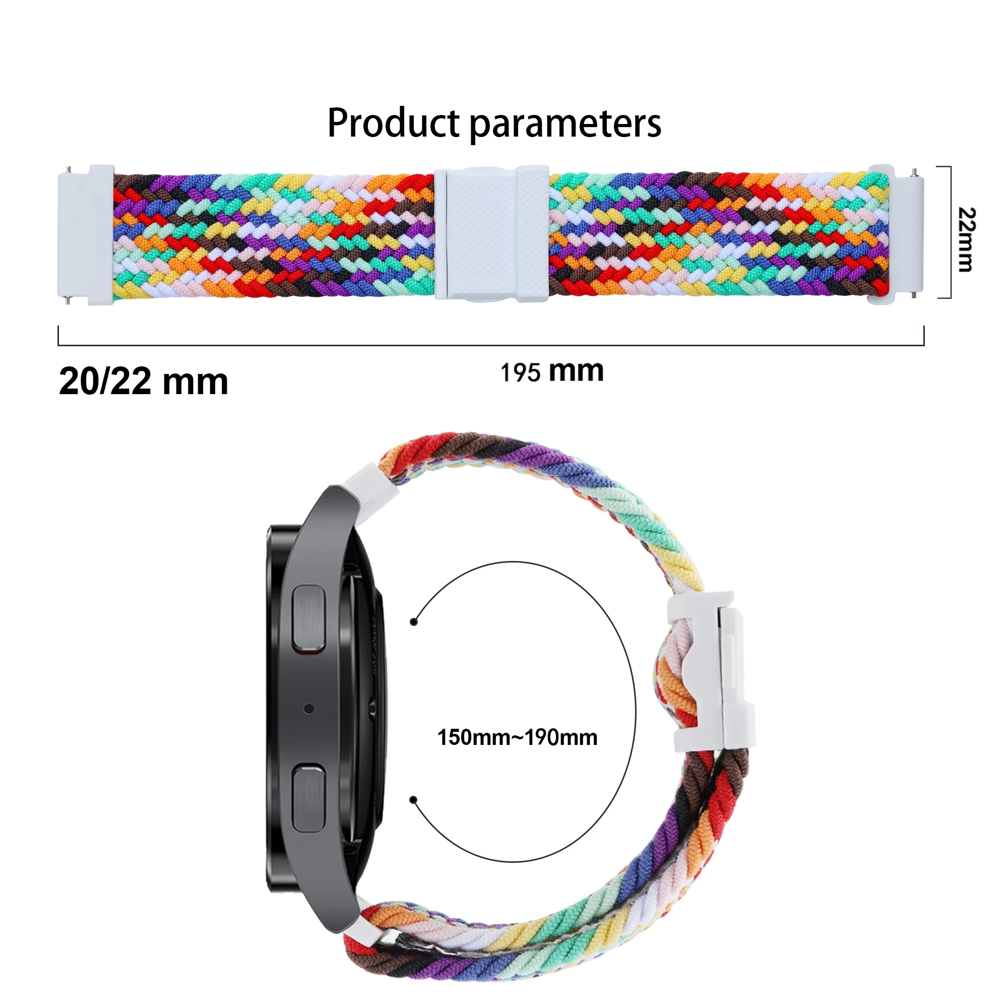 Latest 20 22mm Woven Magnetic Buckle Smart Strap for Huawei Watch GT3 GT 3 Pro 42 43 46mm Wristband GT 2 GT2 Pro Strap Bracelet