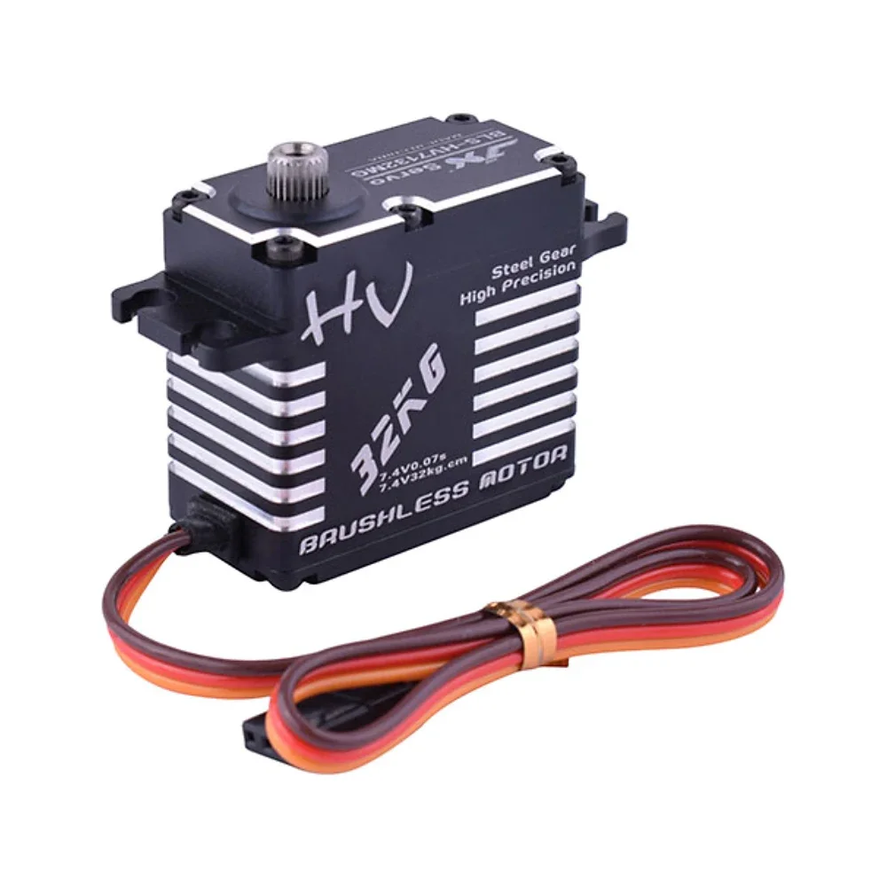 JX Servo BLS-HV7132MG 32KG 7.4V 0.07eiver Haute Vitesse Précision En Acier D'engrenage CNC Numérique Brushless Pour RC Voiture Robot Avion Drone