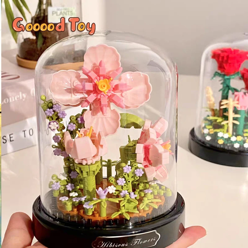 

Building Blocks Diy Micro Flower Mini Bricks Particles Eternal Life Flowers Home Decoration Assembling Puzzle Toy Children Gift