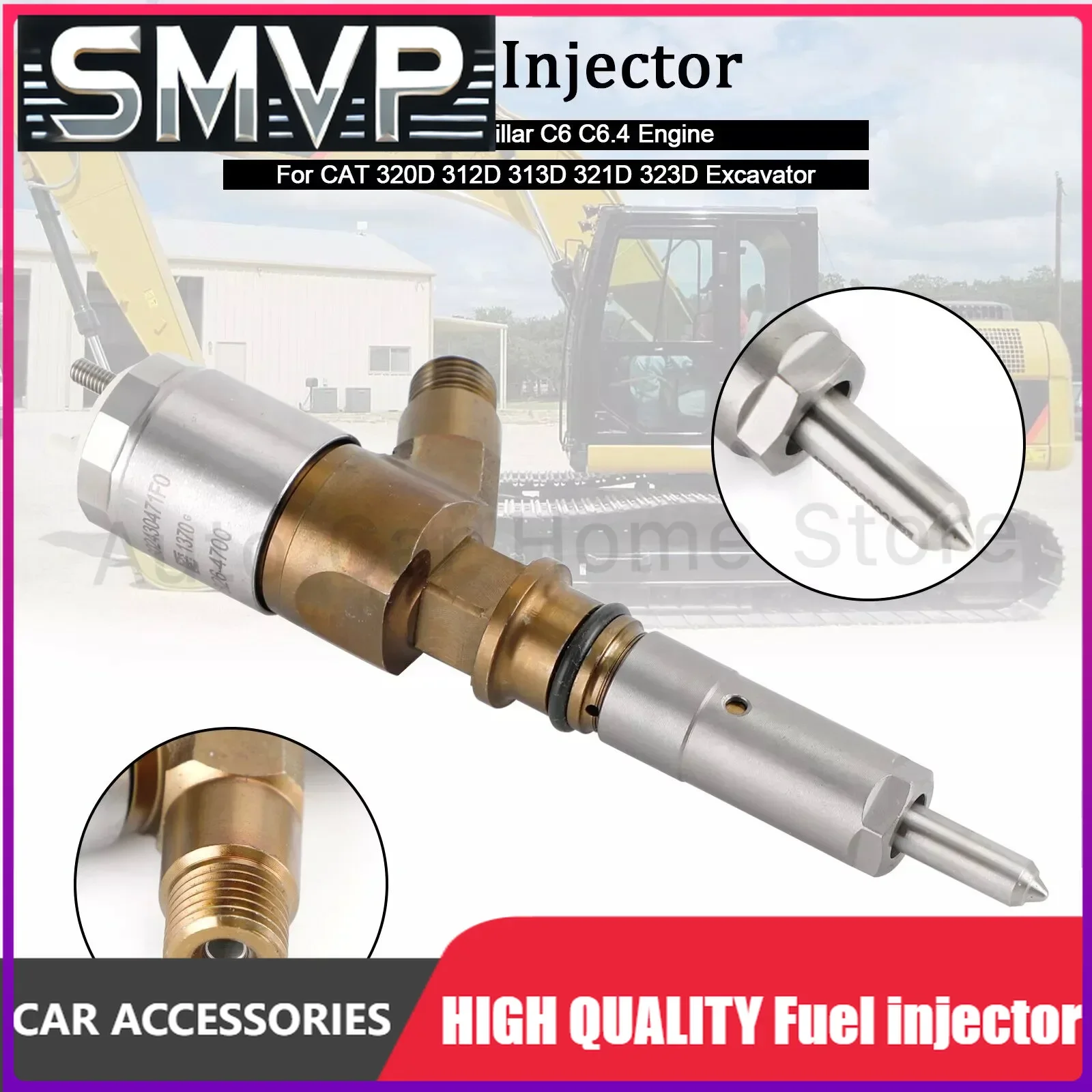 

High Quality 326-4700 10R-7675 New Diesel Fuel Injector 3264700 For Caterpillar C6 C6.4 Engine CAT320D Excavator 32F61-00062