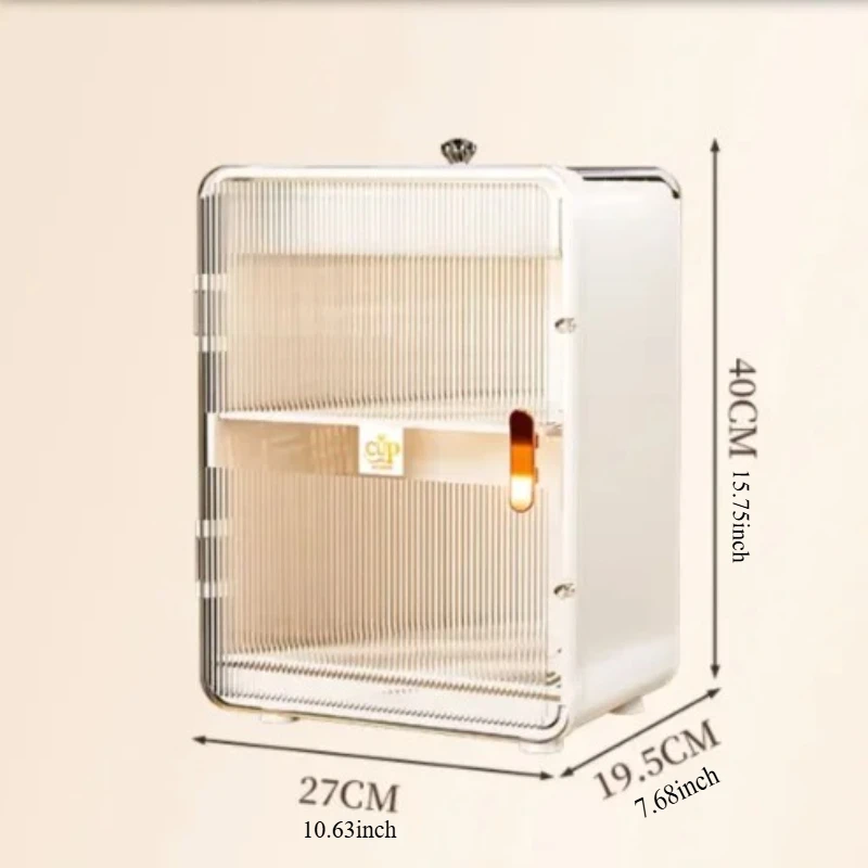 

Магнитная настольная полка для хранения чашек для хранения предметов, пылезащитный органайзер для чайного сервиза, ящик для хранения слива кофе, прочный и стильный дизайн