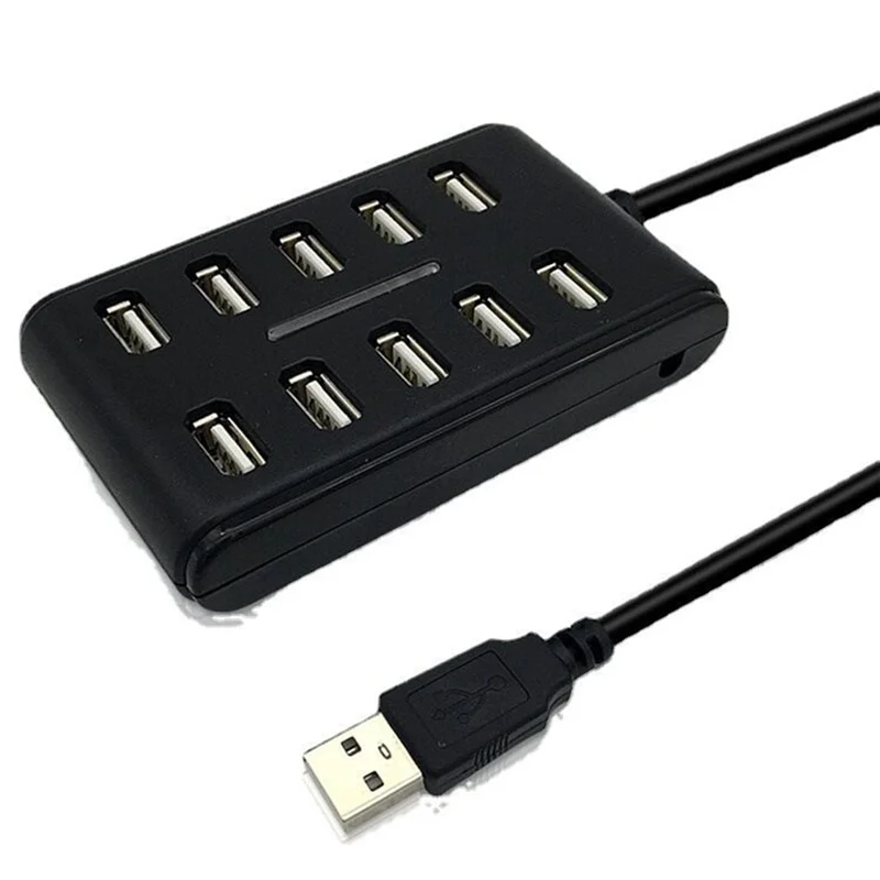 Kabel ekstensi kecepatan tinggi 10 Port, adaptor Hub USB 2.0 untuk perangkat antarmuka PCB Laptop