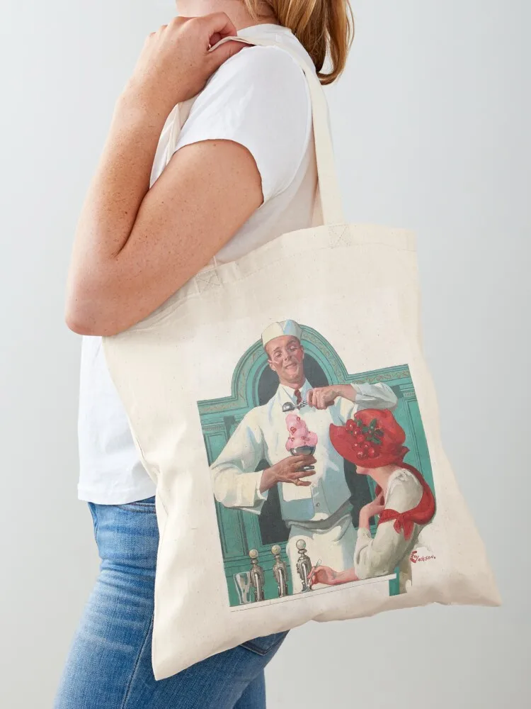 

Ice Cream Sundae (1928) - Elbert McGran Jackson Tote Bag canvas tote Candy bags Shopper Canvas shoulder bag