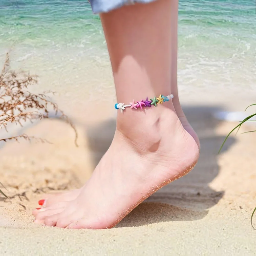 293 ชิ้น DIY Boho ลูกปัดเชลล์ Beach Charm ข้อเท้าสร้อยข้อมือชุดเท้า Sandal ลูกปัดคริสต์มาสปรับเครื่องประดับทําชุด