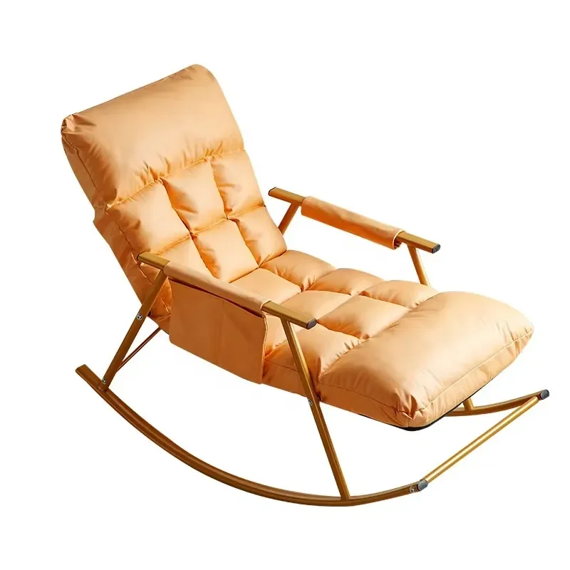 Internet Celebrity Home Lazy Sofa Rocking Chair for Balcony Nap Technology Cloth Recliner Single Lobster Chair