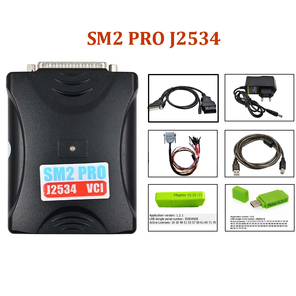 

SM2 PRO J2534 V2.21.22 VCI PCM 69 IN 1 USB Dongle ECU Master OBD2 Programmer Tool PCM TOOL Read Write 67 IN 1 OBD Bench Pcmfalsh