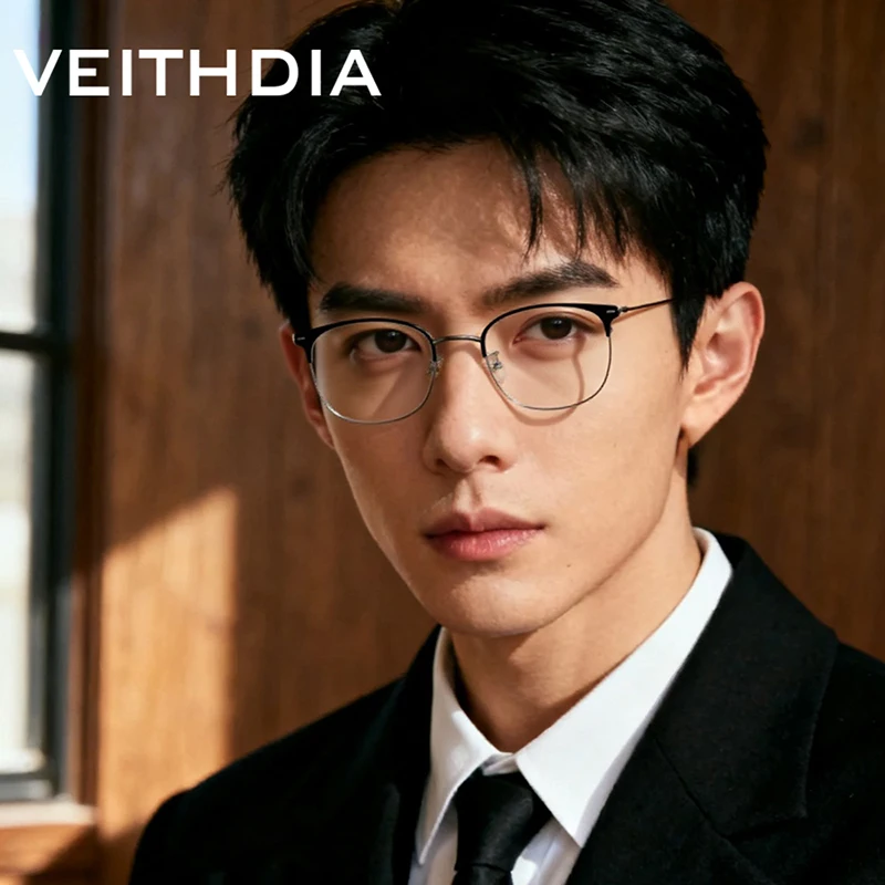 

VEITHDIA классический стиль очки с защитой от синего луча оправа компьютерные очки против усталости прозрачные линзы очки для мужчин и женщин VFH01001