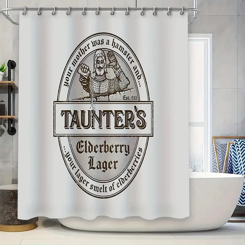 Vintage Tapestry Shower Curtain Beer Pub Wall Hanging Decor Gothic Medieval Home Textile Dark Aesthetic Decor