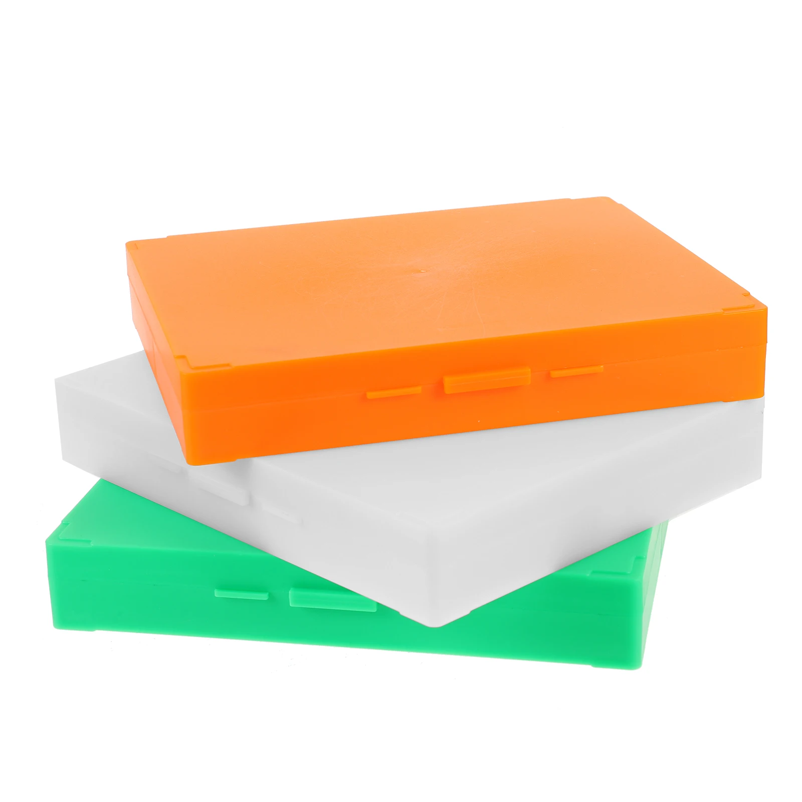 3 Buah Kotak Abs Tempat Penyimpanan Braket Casing Slide Mikroskop untuk Wadah Alat Penyimpanan Lab