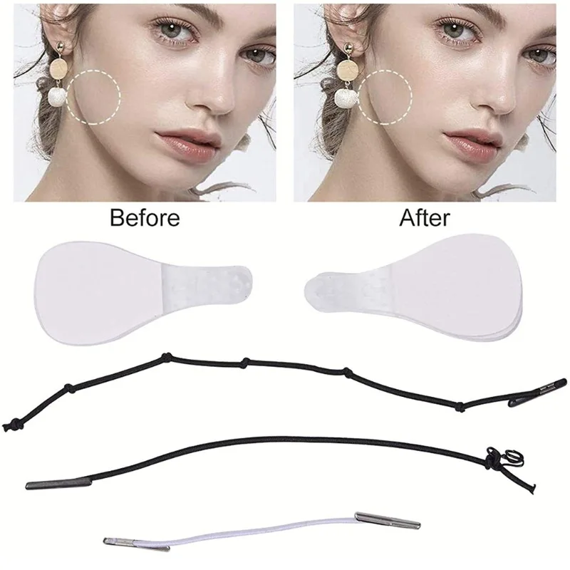 40Pcs Instant Invisible Face Stickers Neck Eye Double Chin Lift V Shape Tapes Makeup Facelifting Patch Adhesives