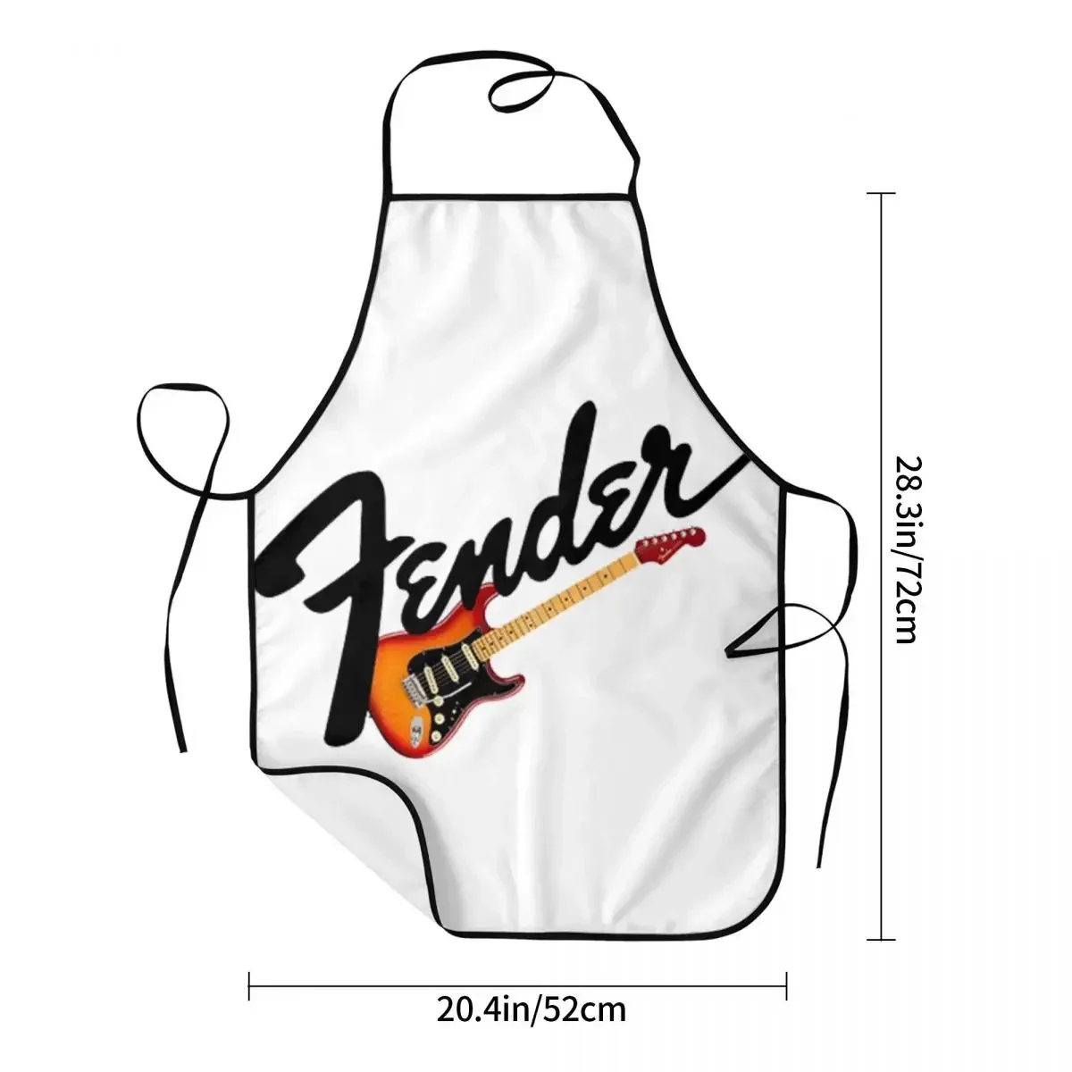 Fender Strat Classic Aprons Chef Cooking Cuisine Tablier Waterproof Bib Kitchen Cleaning Pinafore for Women Men Painting