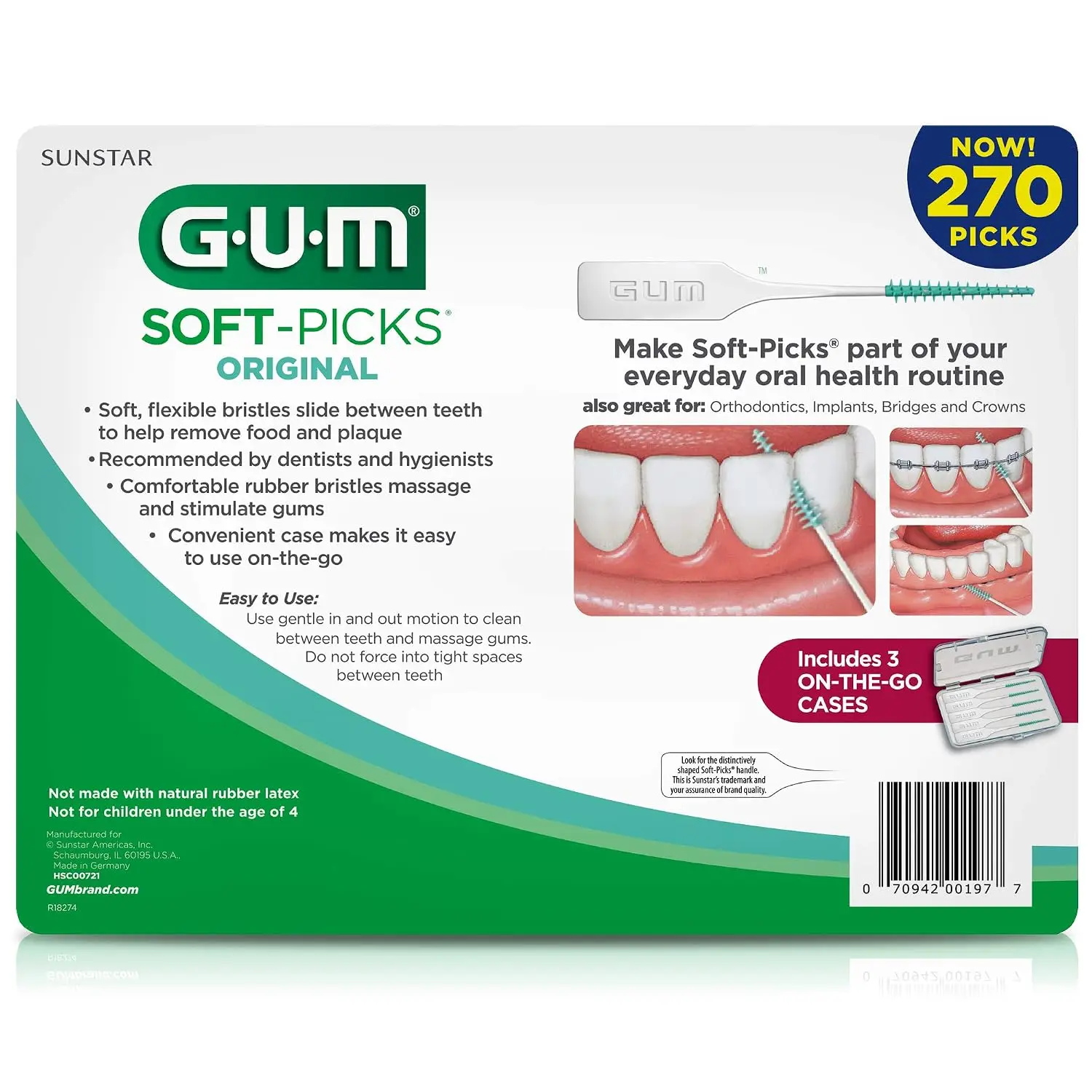 GUM Soft-Picks Original Interdental Cleaners, 270 Ct