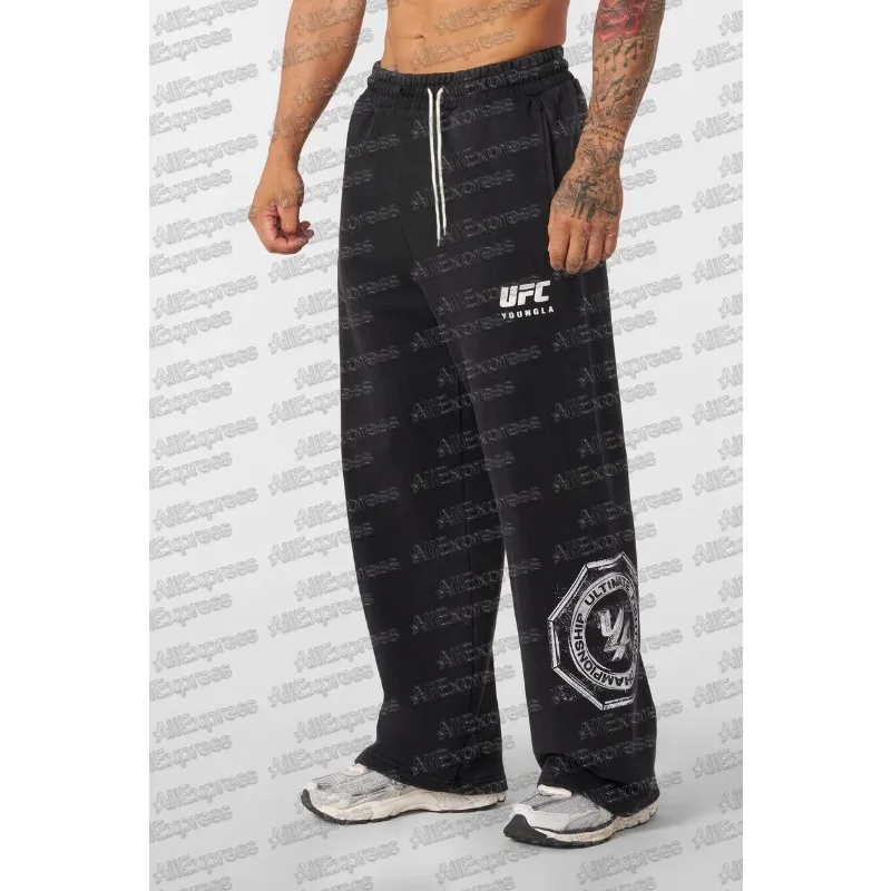 

UFC 2025 Summer Young American Trendy Sweatpants Collaboration Anime Joggers Print Wide-leg Casual Pants Hip-hop Street Pants