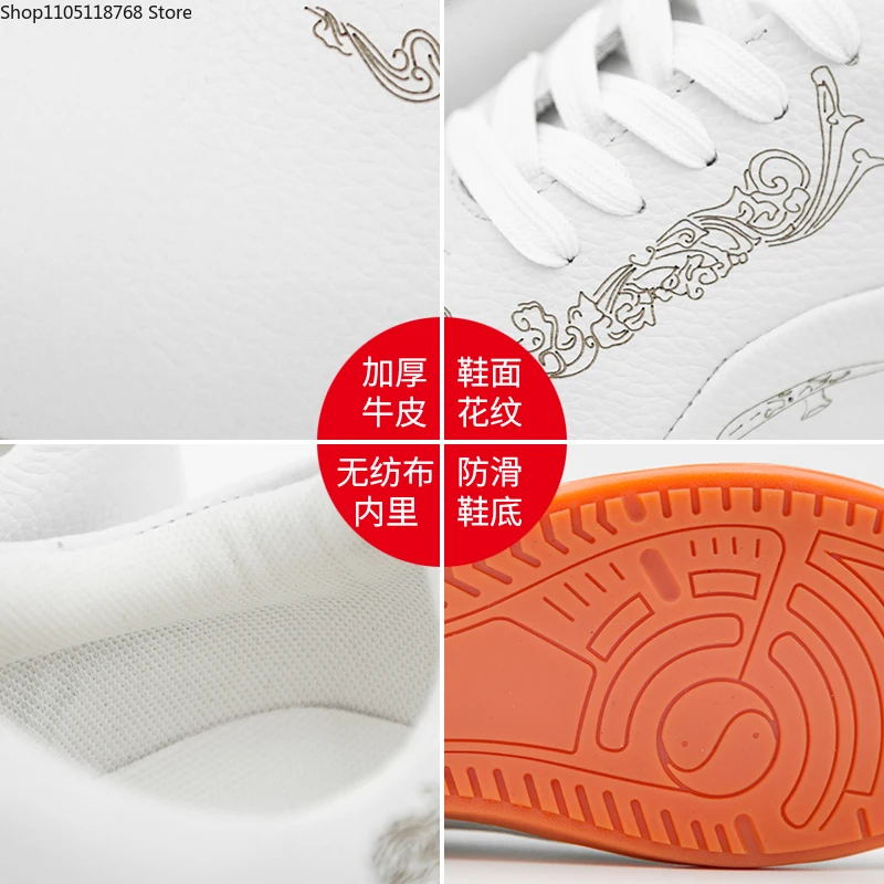 جلد البقر الأصلي تاي تشي أحذية للكونغ فو الووشو فنون الدفاع عن النفس لينة مرنة وحيد خفيفة الوزن الرجال احذية نسائية #4