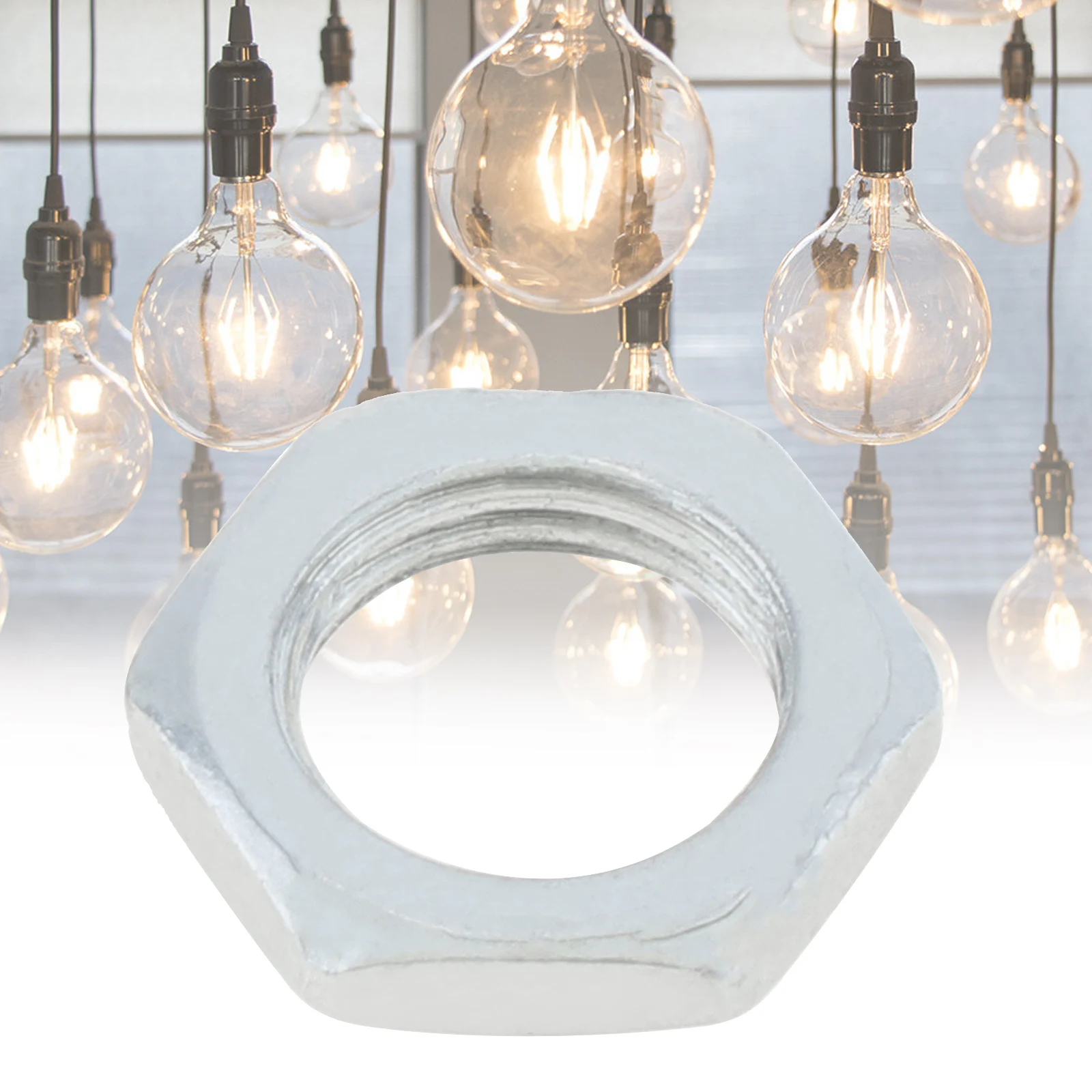 M10 x 1.0  Fine Thread Hexagon Nut for Light Fixture, Fine Thread Light Fixture Hexagon Nut