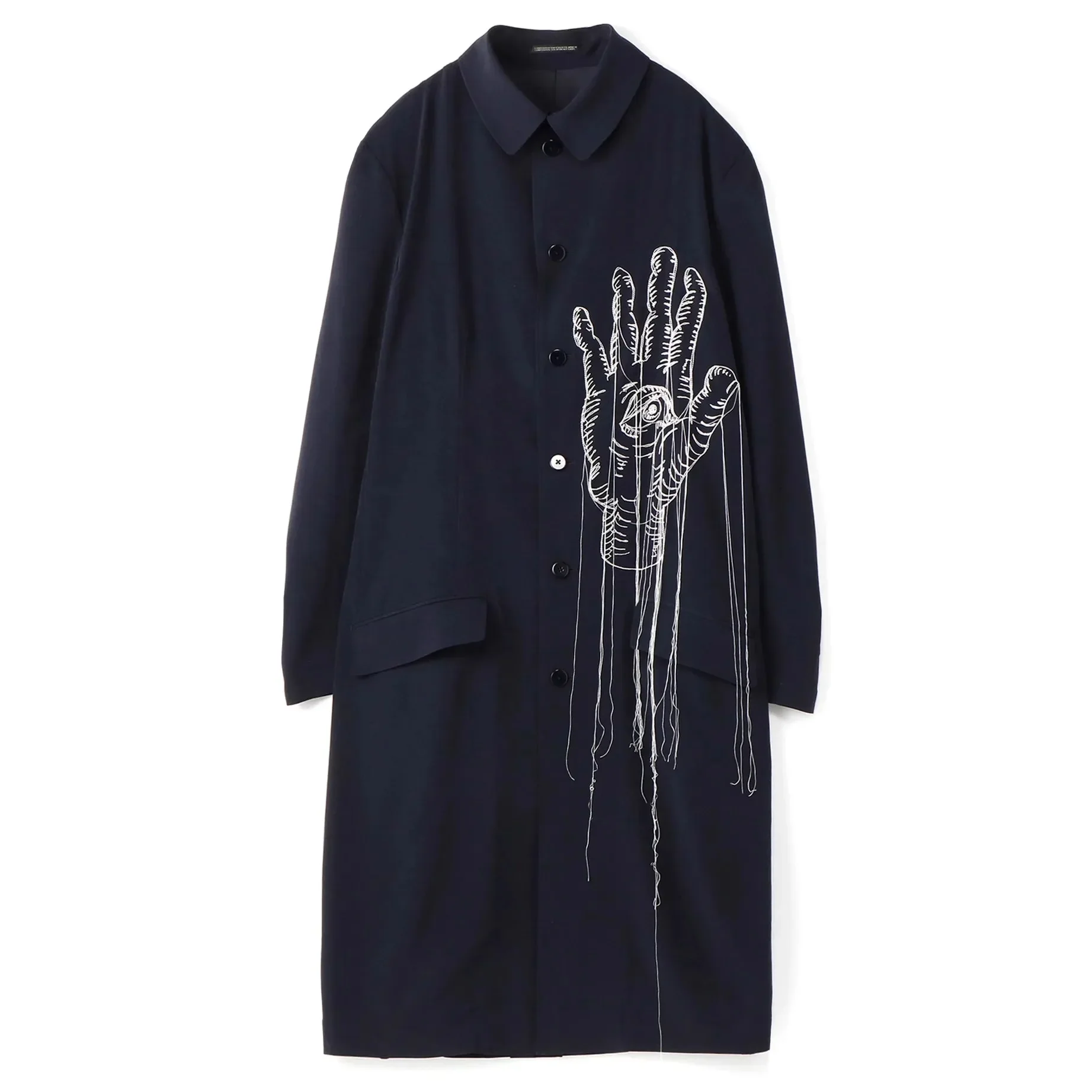 

YOJI OOAK японская темная куртка оригинального дизайна с ручным/зеркалом/птичкой и вышивкой для тяжелой промышленности для мужчин