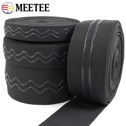 2/5/10M 20/25/30/40/50mm Anti-slip Silicone Elastic Band for Bra Sport Underware Rubber Tape Stretch Webbing DIY Accessories
