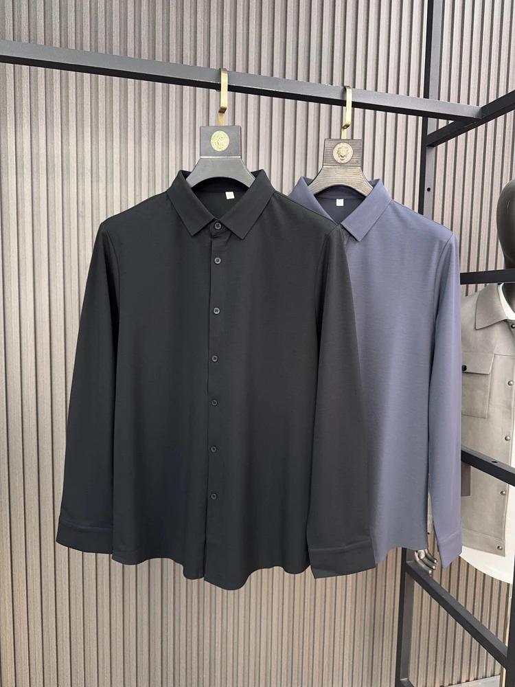 

Svip Men's Fce Lined Casual Long Sve irt Autumn Winter Warm Stand Fit Faion Stand Thiened Autumn Winter irt