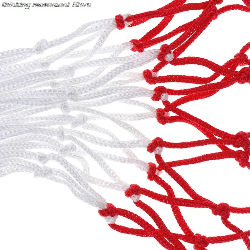 Jaring Basket Standar Universal Pelek Gawang Nilon Benang Tebal Tahan Lama Pengganti Jaring Basket Tiga Warna