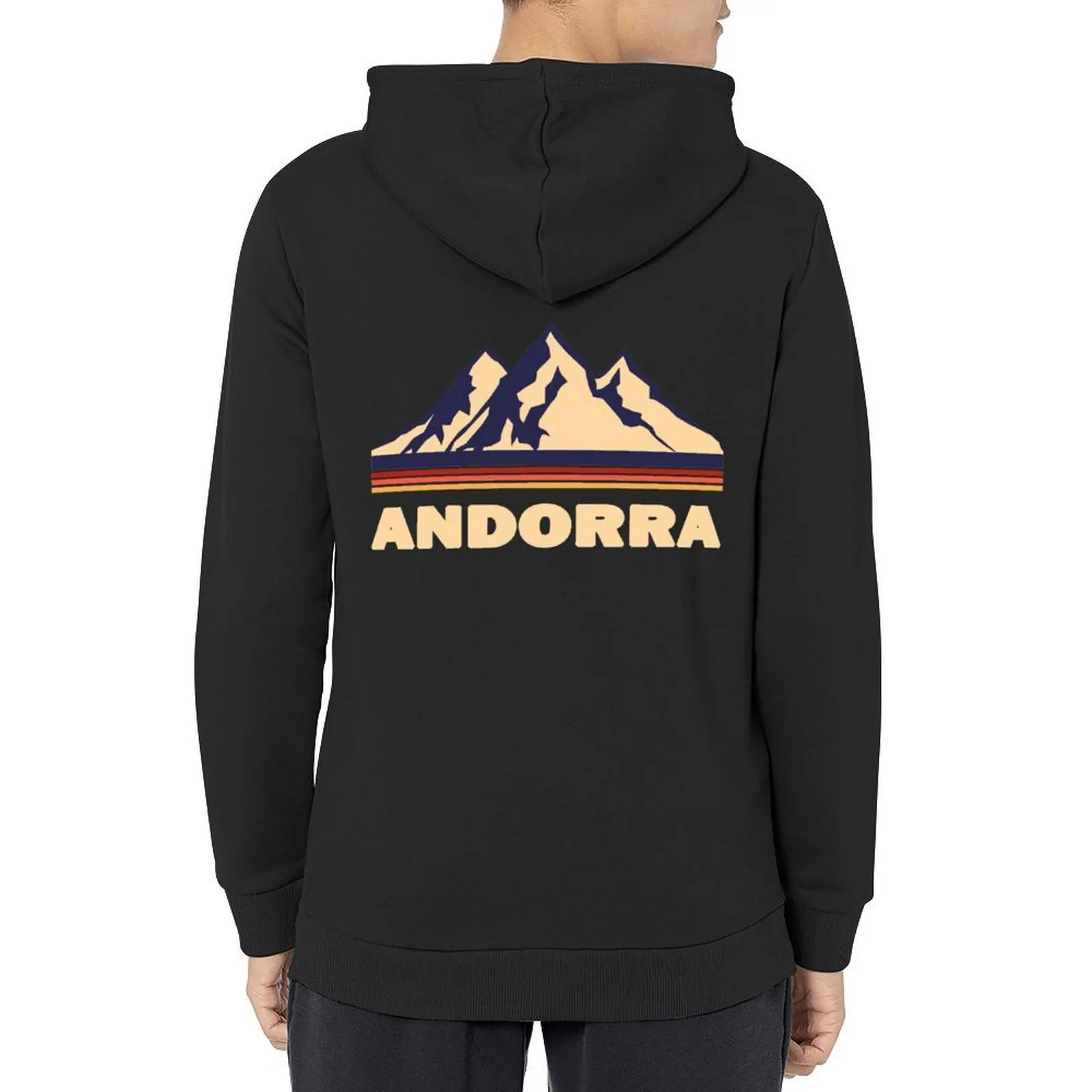 Andorra montañas montaña Sudadera con capucha para hombre, ropa de otoño, Camisa con capucha, ropa masculina, chándal