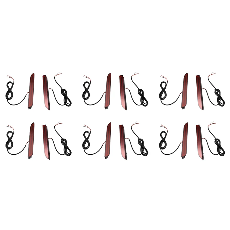 

Rare 12X LED Car Rear Bumper Reflector Tail Brake Light Bar For Toyota Camry Reiz Wish Sienna Innova (Two Functions)