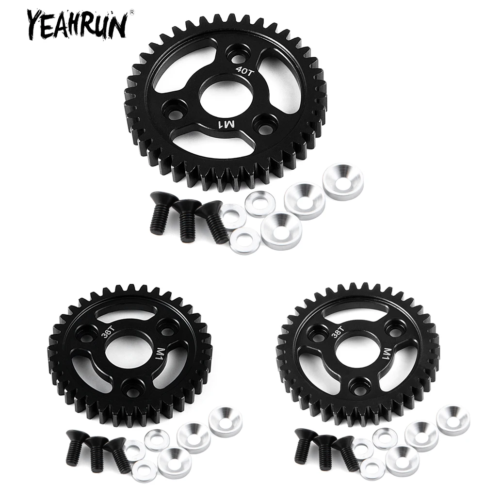 YEAHRUN 36T 38T 40T Spur Gear for 1/8 RC Crawler Car Revo 2.5 3.3 Slayer 3.3 Slayer Pro 4X4 Upgrade Parts