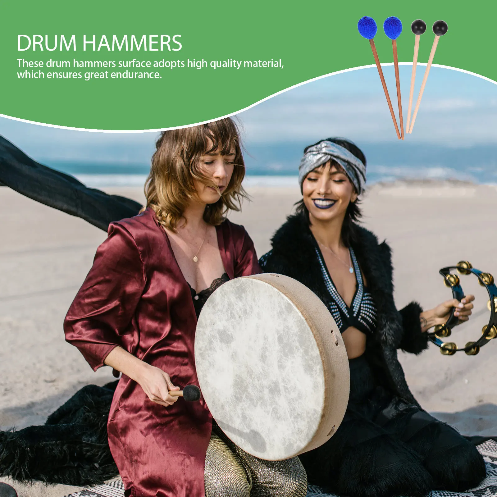 

1Set Marimba Hammers Professional Rubber Acrylic Fiber Mallets Percussion Sticks Instrument Accessories for Beginners Students