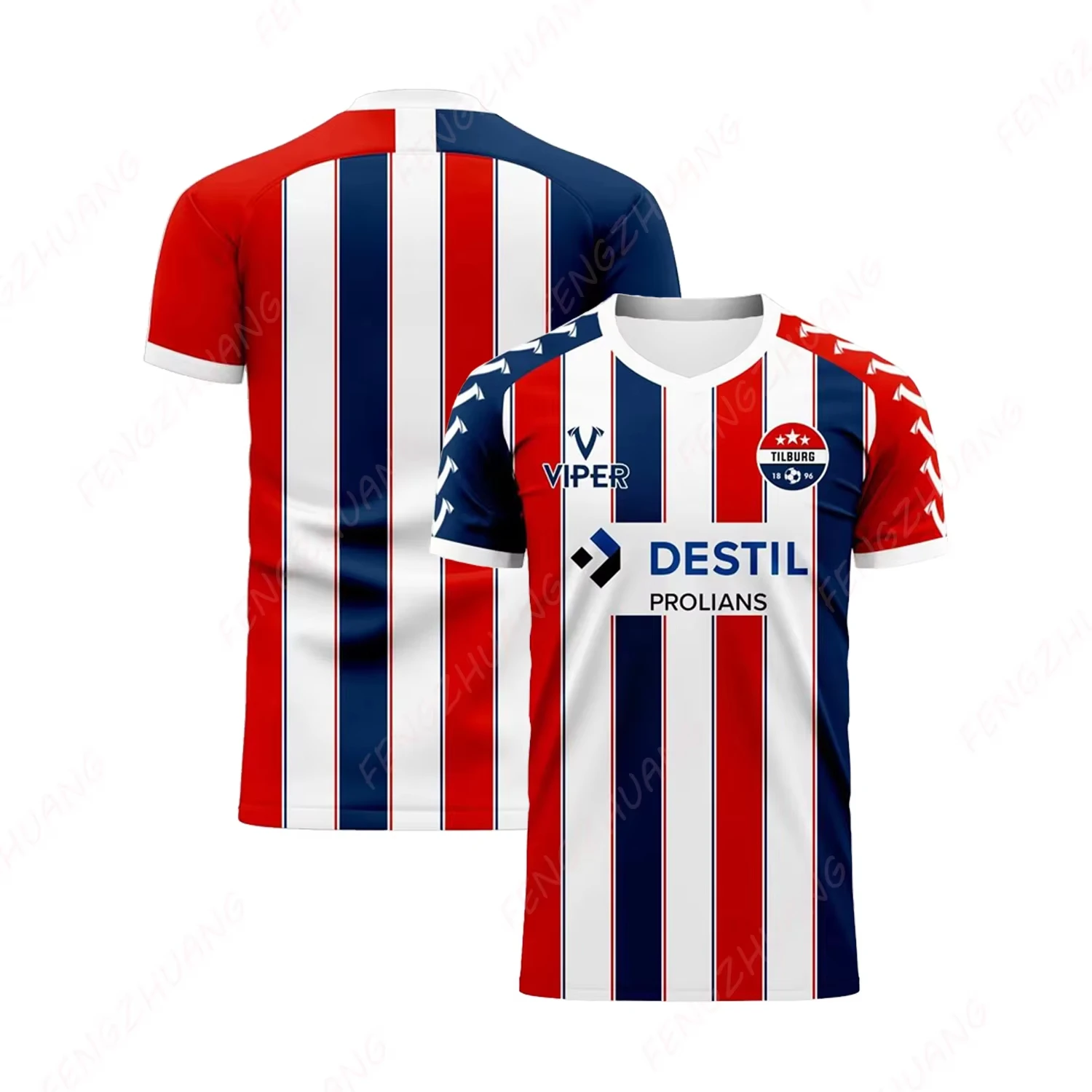 

Willem II 24-25 Home Concept Jersey Outdoor Sweat Absorbent Quick Dry Soccer Jersey Summer Classic Casual Fashion Loose T-Shirt