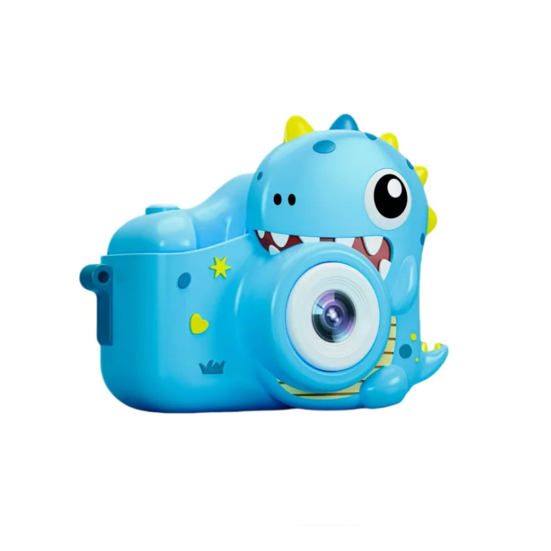 Crianças câmera digital brinquedo dos desenhos animados dinossauro unicórnio hd câmera dupla registro vlog vida vídeo diversão câmera brinquedos presente de aniversário