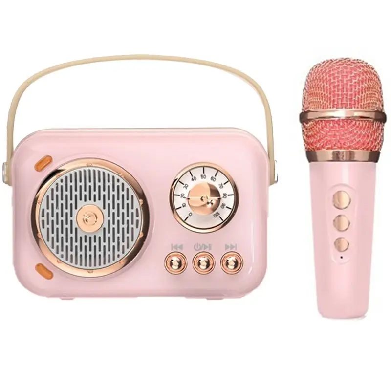 

Семейная уличная караоке-колонка с Bluetooth, беспроводным микрофоном, портативным сабвуфером и высокой громкостью - B51B