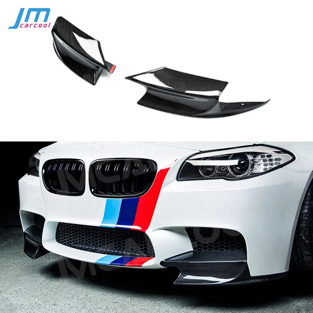 

For BMW 5 Series F10 M5 M Sport Bumper 2011-2017 Front Lip Splitters Flaps Carbon Fiber Head Fin Air Knife Trim Aprons